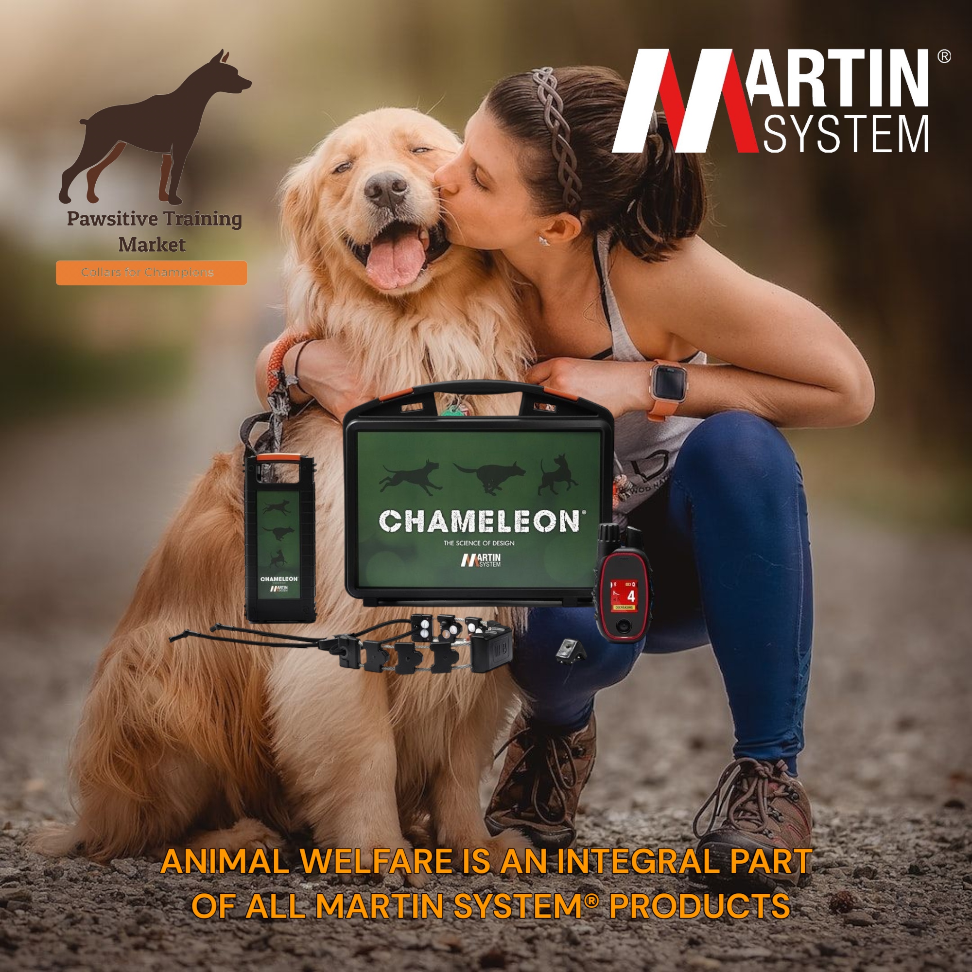 EN BE-111 MARTIN SYSTEM - Set K9® + Chameleon® III B (Large) + Finger Kick + charging kit-PhotoRoom EN